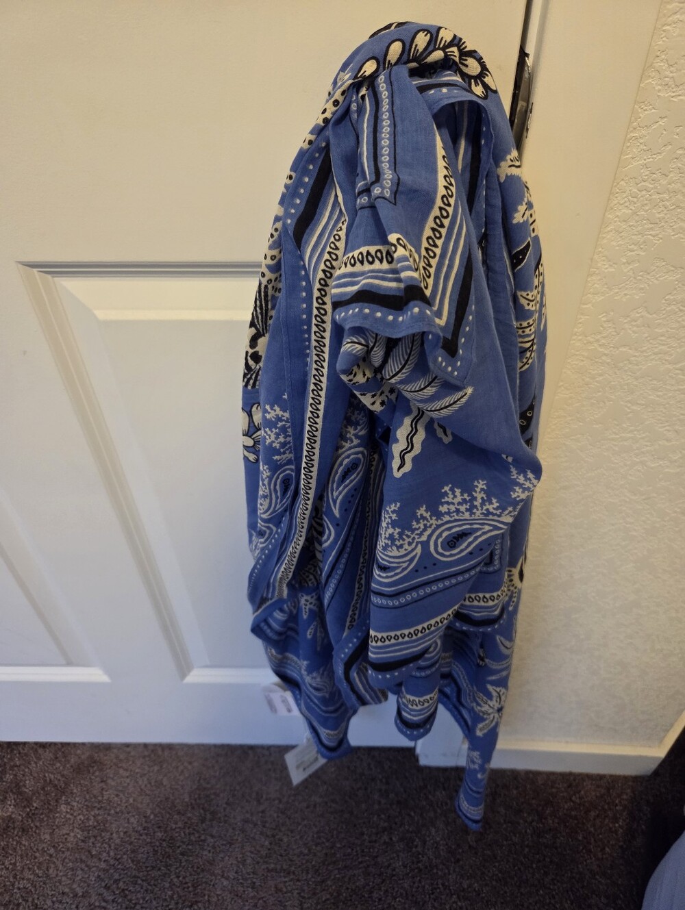 Sezane Payton Wrap Skirt - Sézane X Inoui Editions Blue Shells Print - Size TU